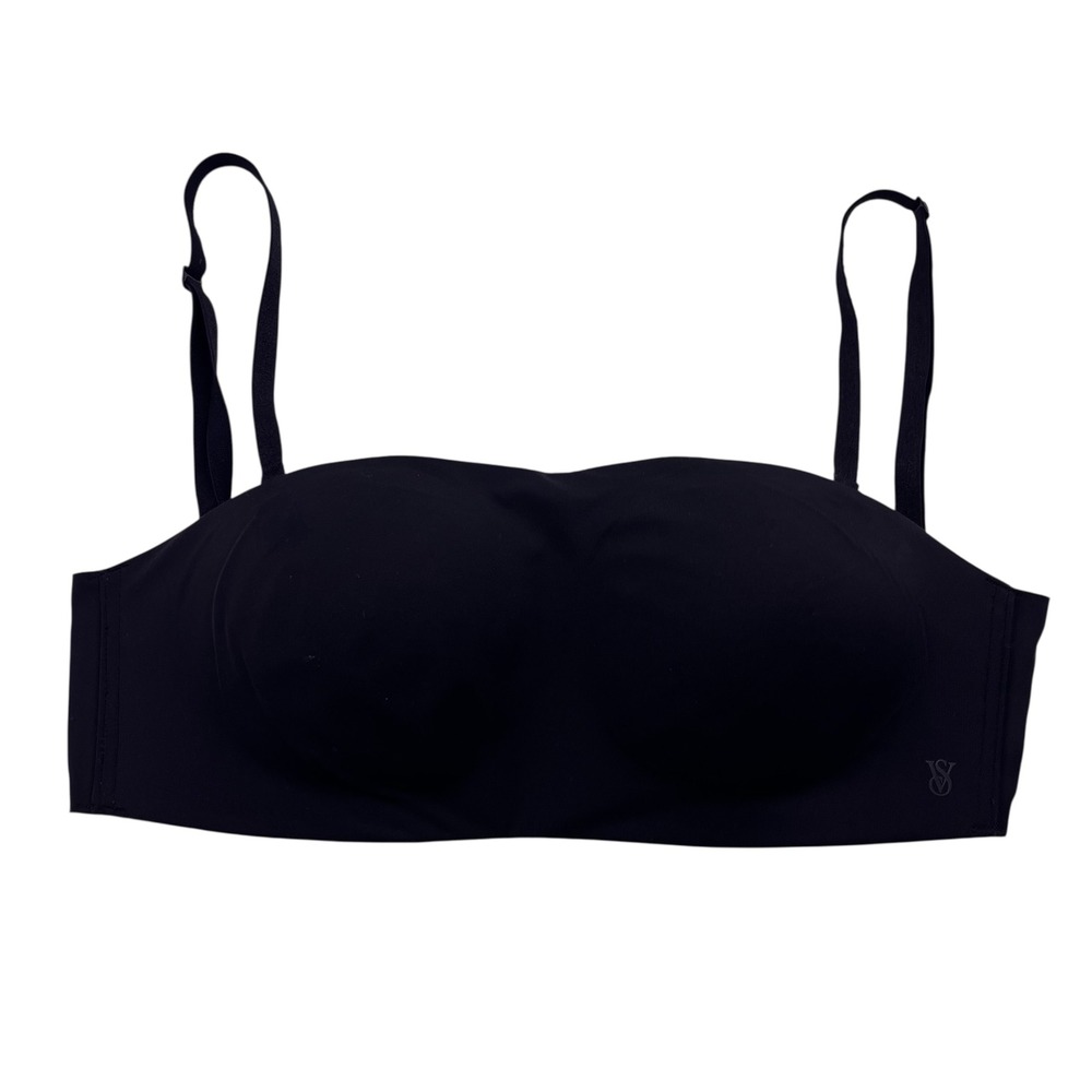 Victoria's Secret Black Padded Strapless Bra 32C Multi-Way NWT 11265250